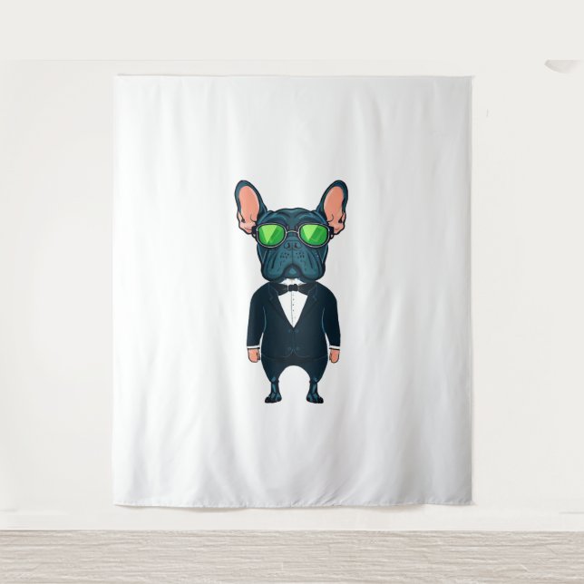 Frenchie The Gangster  Tapestry (Front)