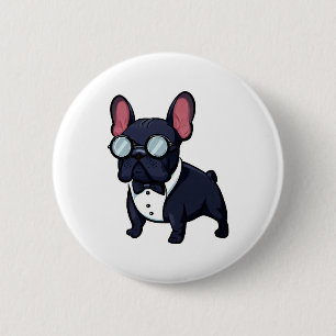 Frenchie The Gentlemen 6 Cm Round Badge