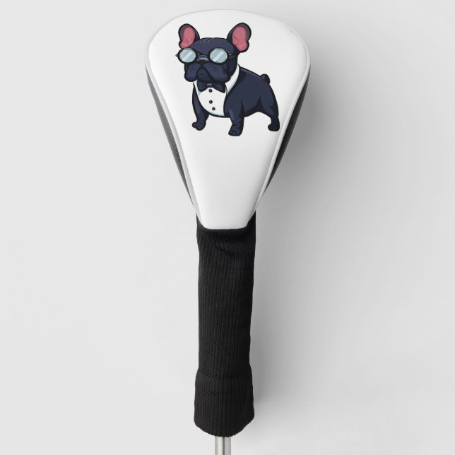 Frenchie The Gentlemen  Golf Head Cover (Front)