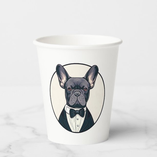 Frenchie The Gentlemen Paper Cups (Front)