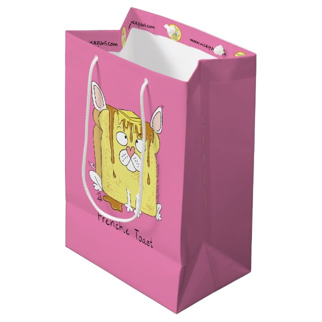 Frenchie Toast French Bulldog Gift Bag (Front Angled)