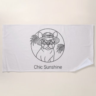 Frenchie Tropical Beach Towel ☀️🐾