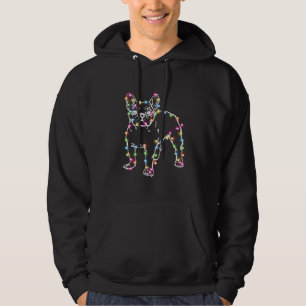 Frenchie With Christmas Lights Merry Christmas Hoodie