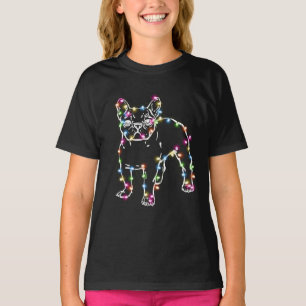 Frenchie With Christmas Lights Merry Christmas T-Shirt