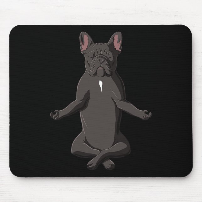 Frenchie Yoga Dog French Bulldog  Mouse Pad (Front)