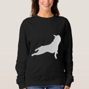 Frenchie Yoga French Bulldog Doing Yoga Fitted Sweatshirt