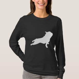 Frenchie Yoga French Bulldog Doing Yoga Fitted T-Shirt