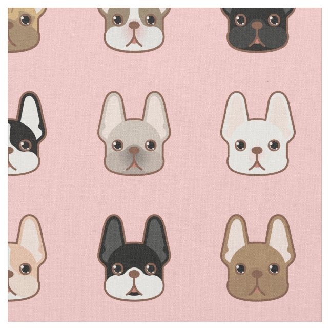 Frenchies Family Fabric (Close Up)