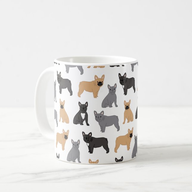 Frenchies French Bulldog - Pick Your Colour! Coffee Mug (Front Left)