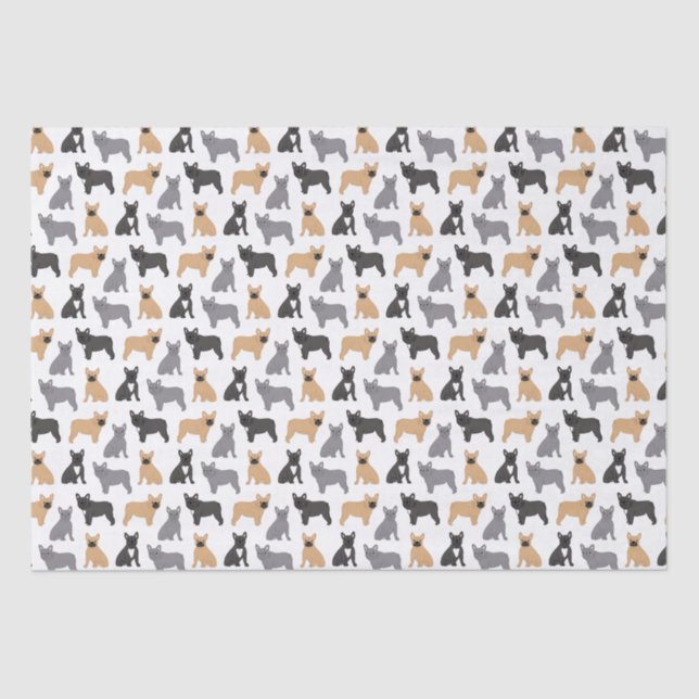 Frenchies French Bulldog - Pick Your Colour! Tissue Paper (Front)