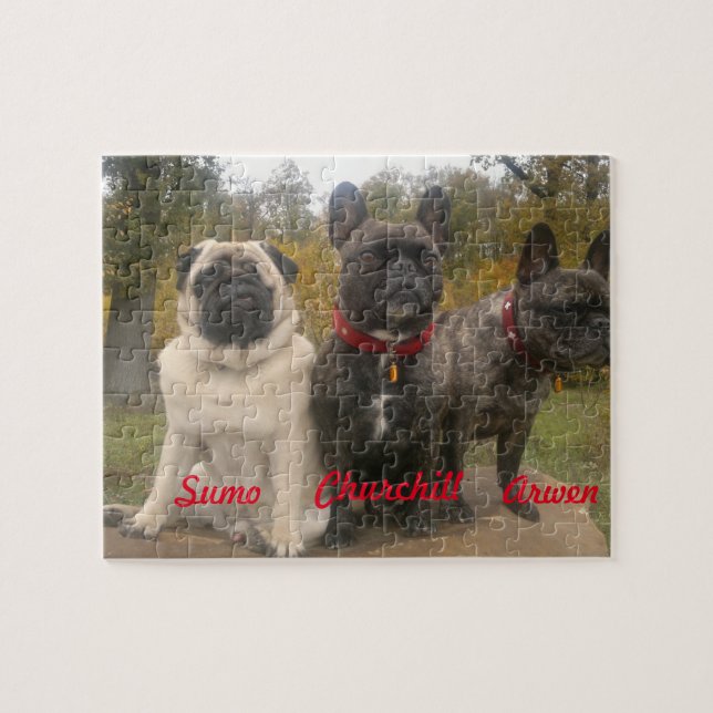 Frenchies & Pugs Jigsaw Puzzle (Horizontal)