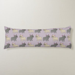 Frenchies, Purple Body Cushion