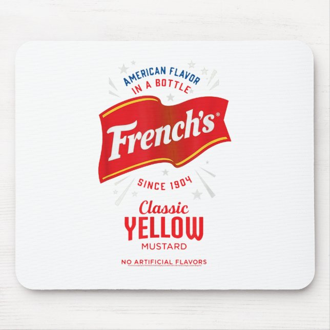 Frenchs Clic Yellow Mustard Label Foodie Costume _ Mouse Pad (Front)