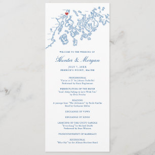French's Point Stockton Springs Maine Map Wedding Programme