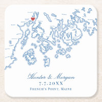 French's Point Stockton Springs Maine Map Wedding