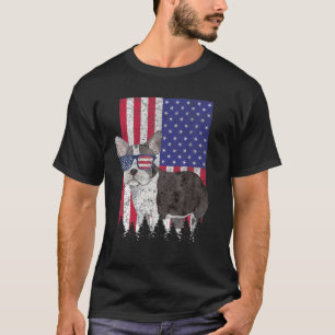 Frenchton Patriotic Dog USA Pride American Flag T-Shirt