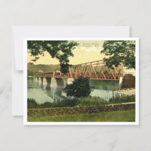 Frenchtown NJ Delaware River Bridge 1910s Postcard