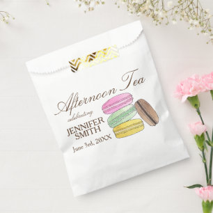 Frenh Macarons Wedding Shower Afternoon Tea Party Favour Bags
