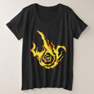 frenziedflamesymbolmadnessculteldenmagnetima plus size T-Shirt