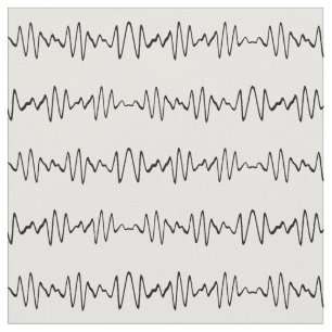 Frequency Line Squiggles Fabric