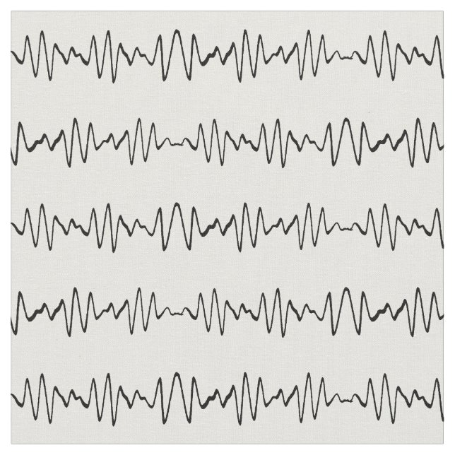 Frequency Line Squiggles Fabric (Close Up)