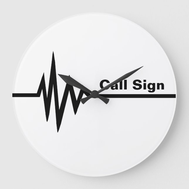 Frequency Line Wall Clock - Customise It! (Front)