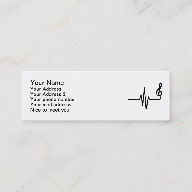 Frequency music note mini business card (Front)