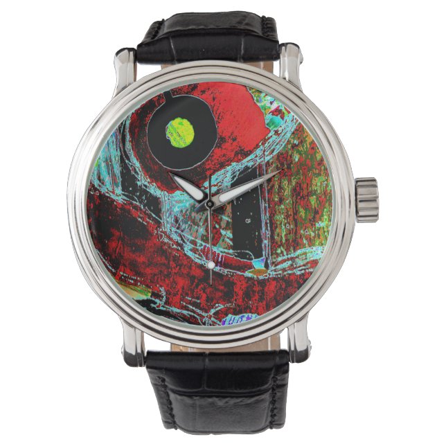 Frequency Serpent – Digital Abstract Energy Black  Watch (Front)