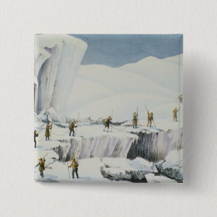 Frequent Appearance of the Ice with Bridges of Sno 15 Cm Square Badge