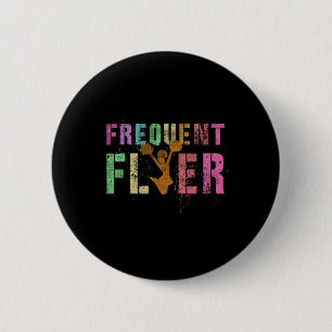 Frequent Flyer Club Cheerleading Team Cheerleader  6 Cm Round Badge