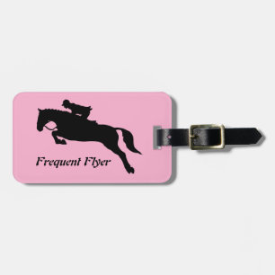 Frequent Flyer Custom Show Jumping Equestrian Ride Luggage Tag
