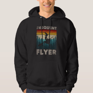 Frequent Flyer Funny Witch Retro Halloween Hoodie