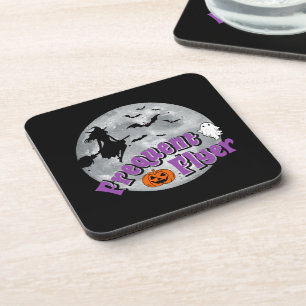 Frequent Flyer Halloween Witch Riding Broomstick Coaster