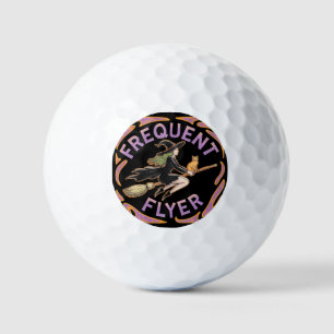 Frequent Flyer Witch A Funny Halloween Take Golf Balls