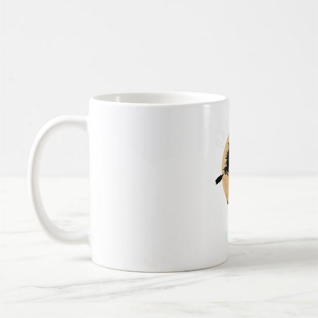 Frequent Flyer Witch Halloween T-Shirt Perfect Coffee Mug (Left)