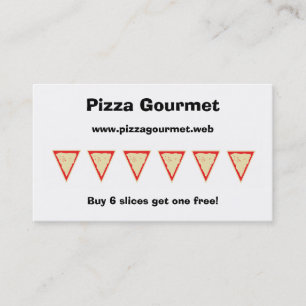 "Frequent Visitor" (Pizza Slices) Loyalty Cards