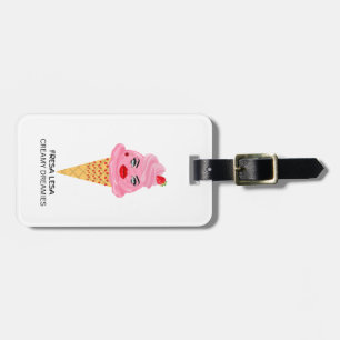 Fresa Lesa Creamy Dreamies Ice Cream cone  Luggage Tag