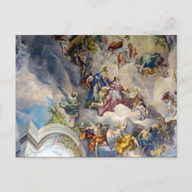 fresco baroque angels postcard (Front)
