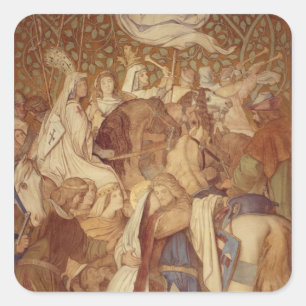 Fresco, Elisabeth-Galerie, Wartburg Castle Square Sticker