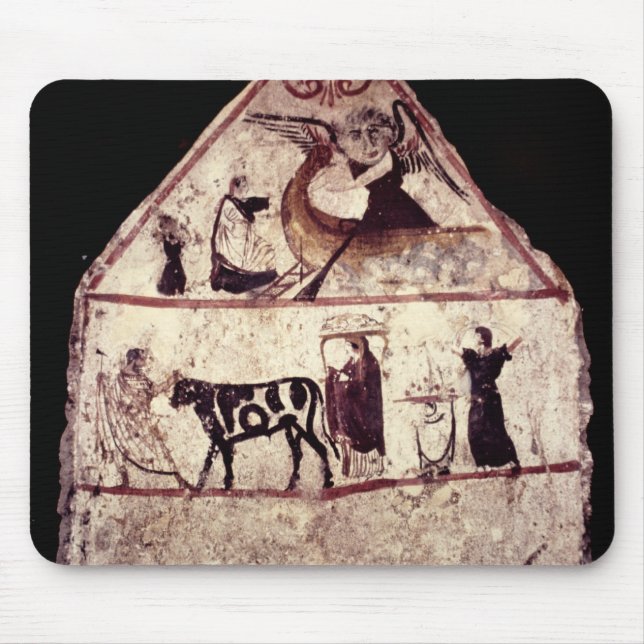 Fresco from the Tomb of Gaudio, c.480 BC Mouse Pad (Front)