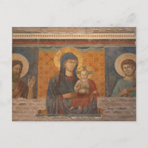 Fresco Of Madonna And Child Postcard