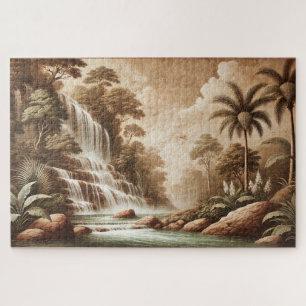 "FRESCO WATERFALL" JIGSAW PUZZLE– LANDSCAPE SERIES PUZZLE