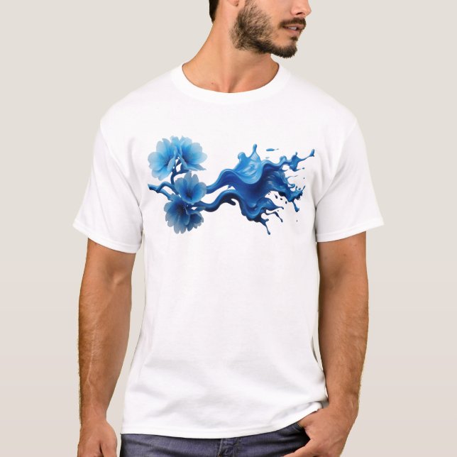Fresh ABSTRACT FLOWER 16 Modern Art T-Shirt (Front)