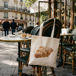 Fresh Almond Croissant French Pastry Tote Bag