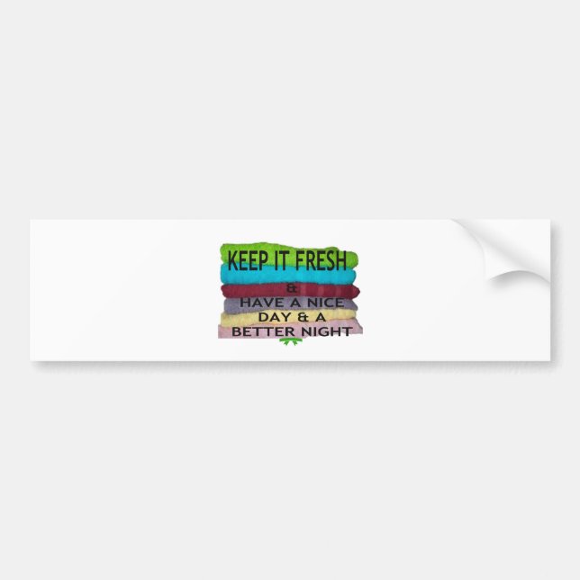 Fresh and Clean: Burst of Colour for a Fresh Start Bumper Sticker (Front)