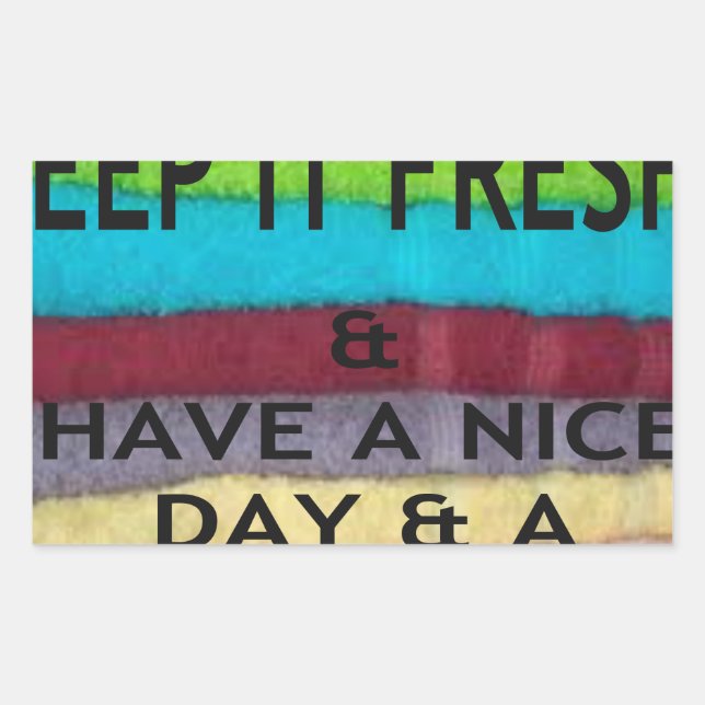 Fresh and Clean: Burst of Colour for a Fresh Start Rectangular Sticker (Front)