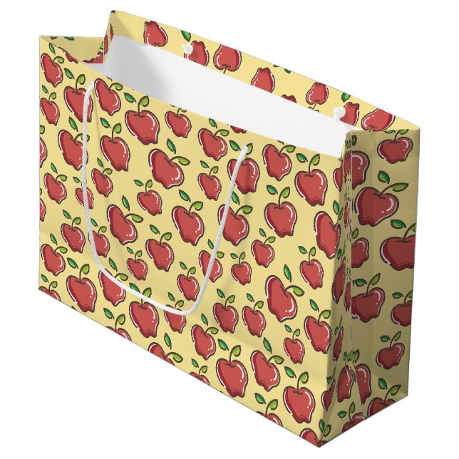 Fresh Apples Large Gift Bag (Front Angled)