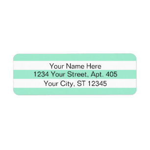 Fresh Aqua Stripes Personalised