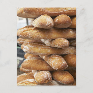 Fresh artisan baguettes postcard