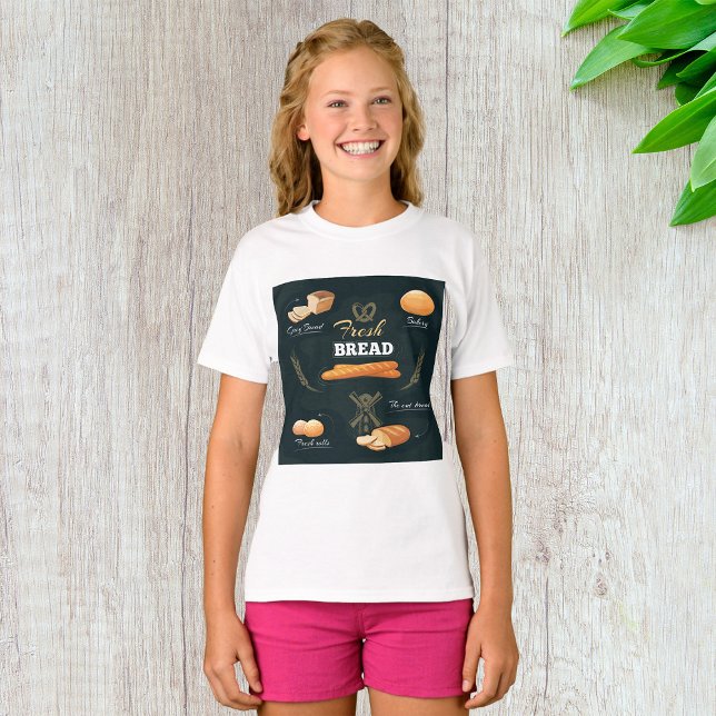 Fresh Artisan Bread Bakery Loaf Rolls Baguette  T-Shirt (Creator Uploaded)